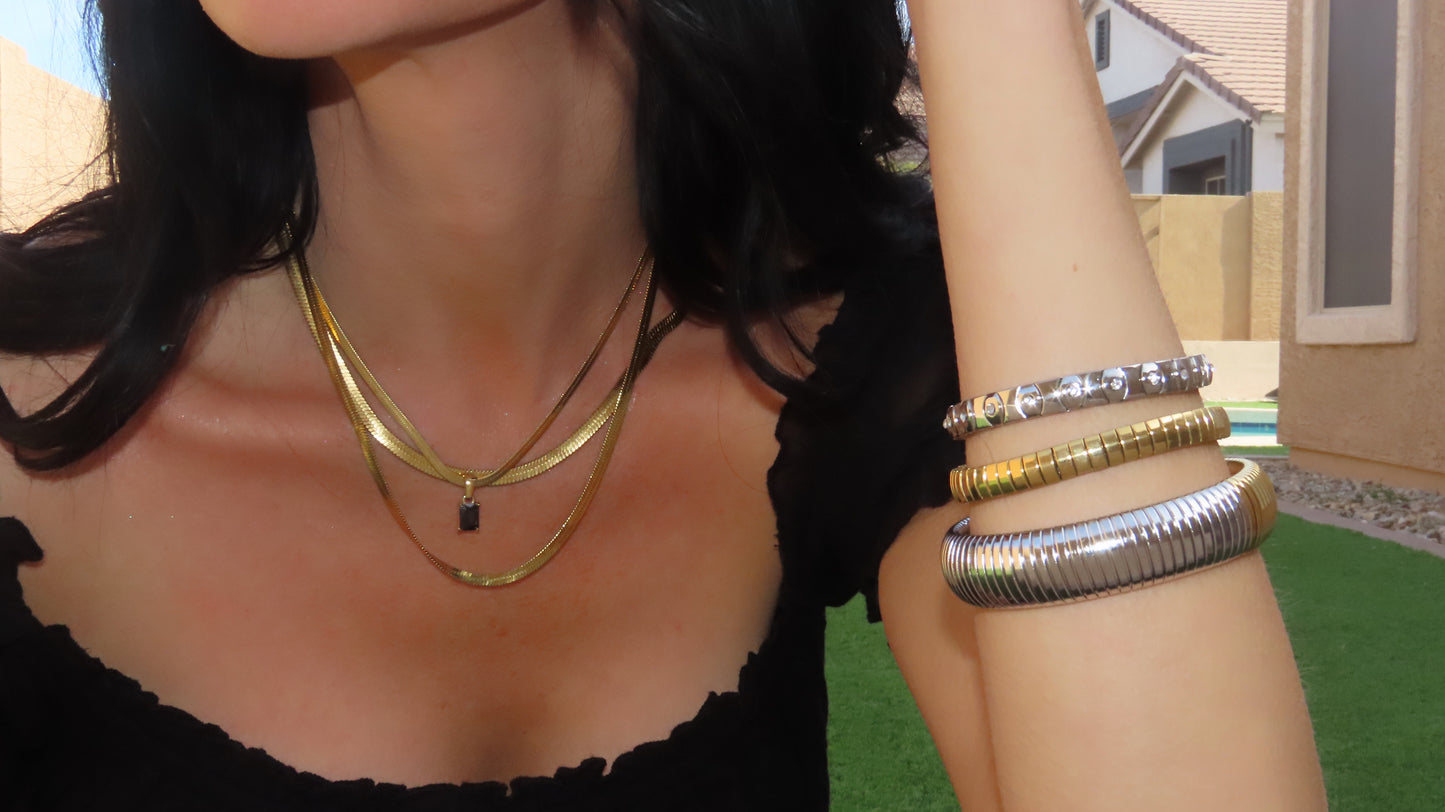 Jules Black Stone Necklace Pendant