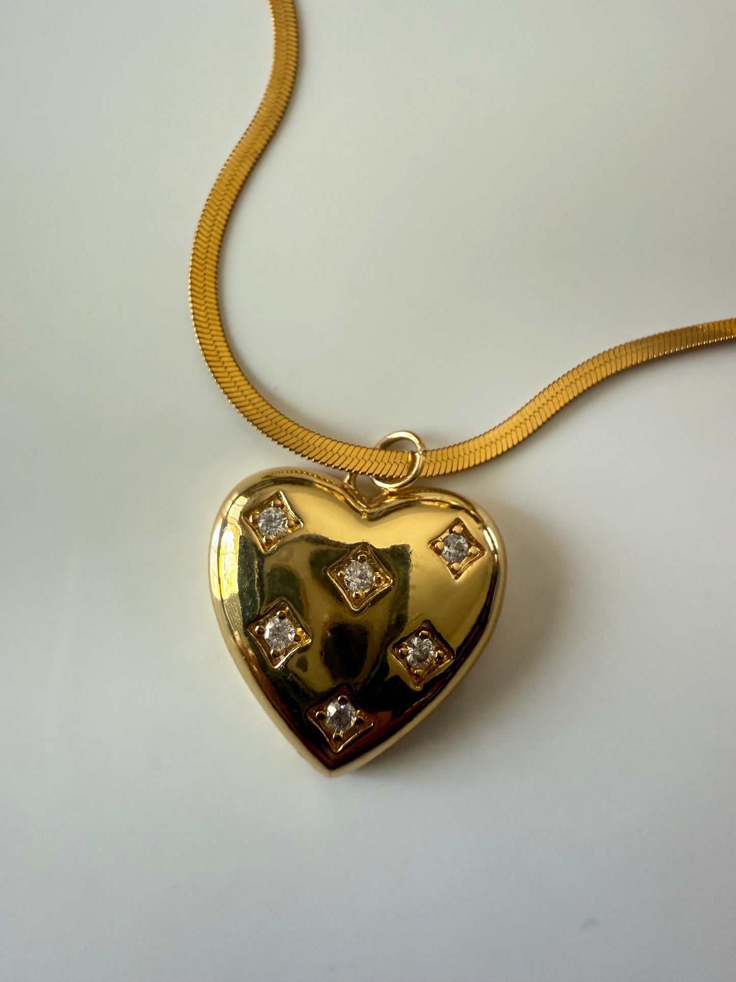 Diamond Dot Heart Necklace