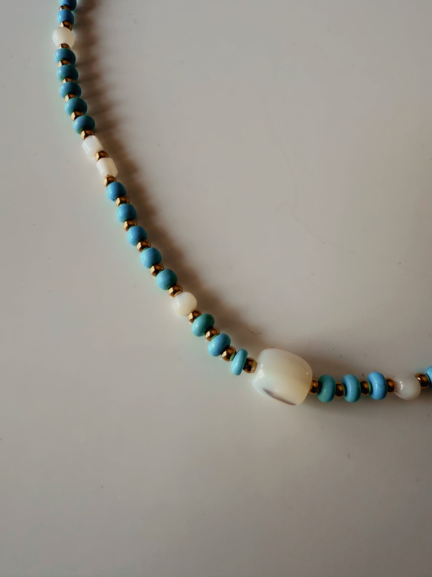 Beaded Turquoise Babe Necklace