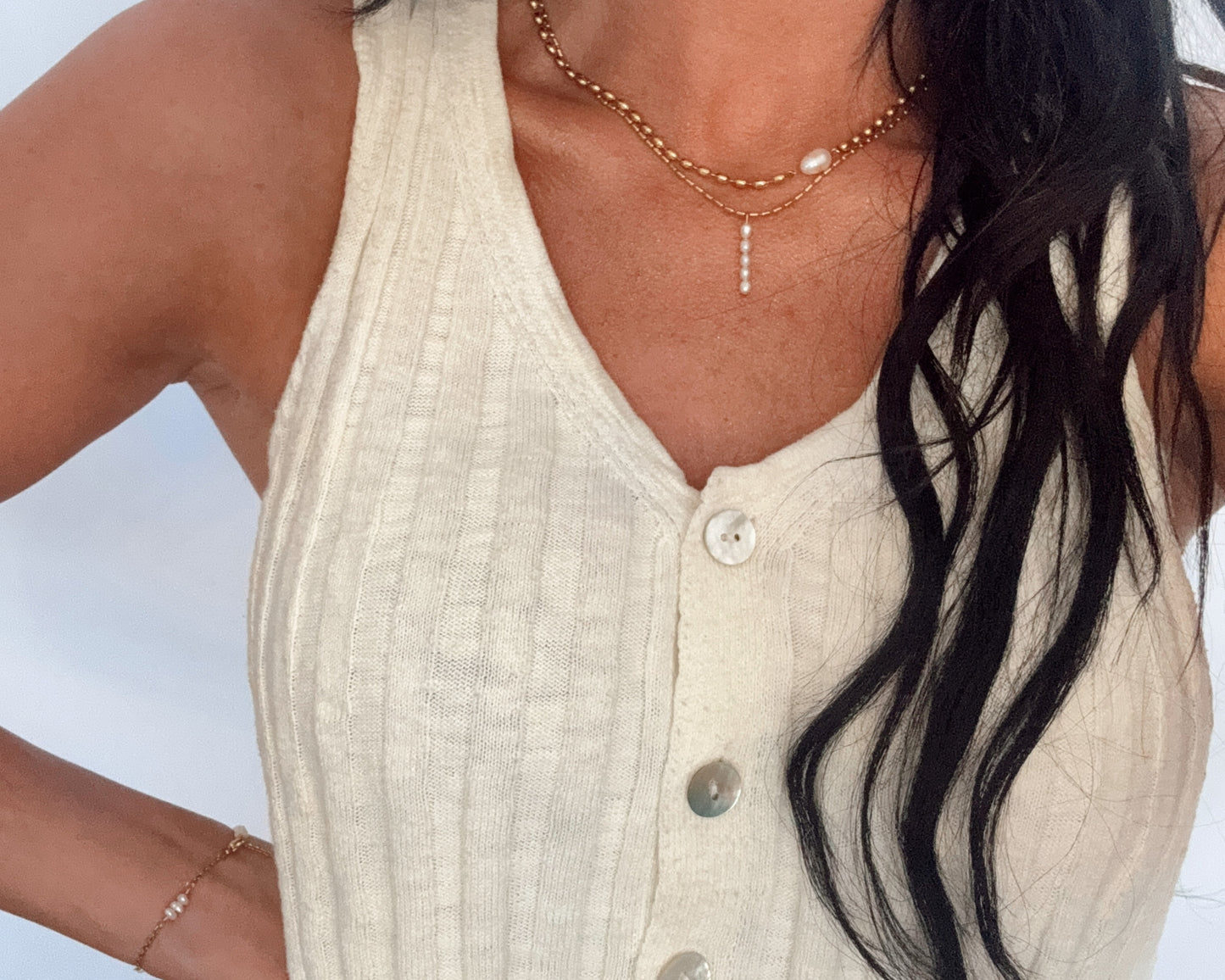 Ocea Pearl Beaded Necklace