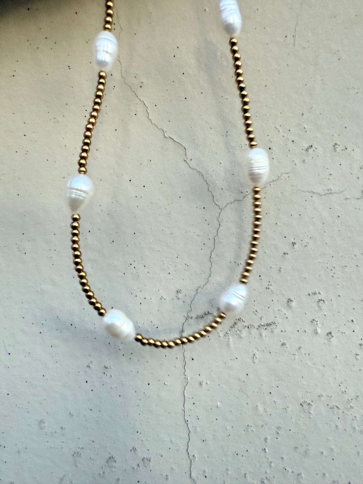Sunkissed Drifter Pearl Necklace