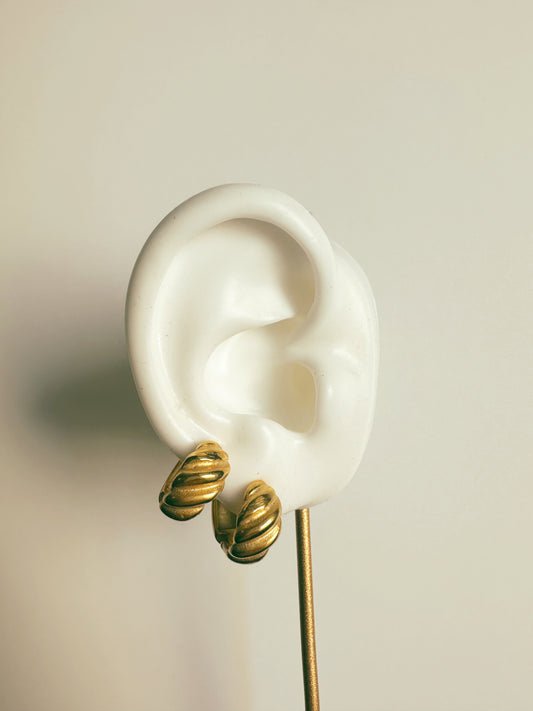 French Twist Huggie Hoops