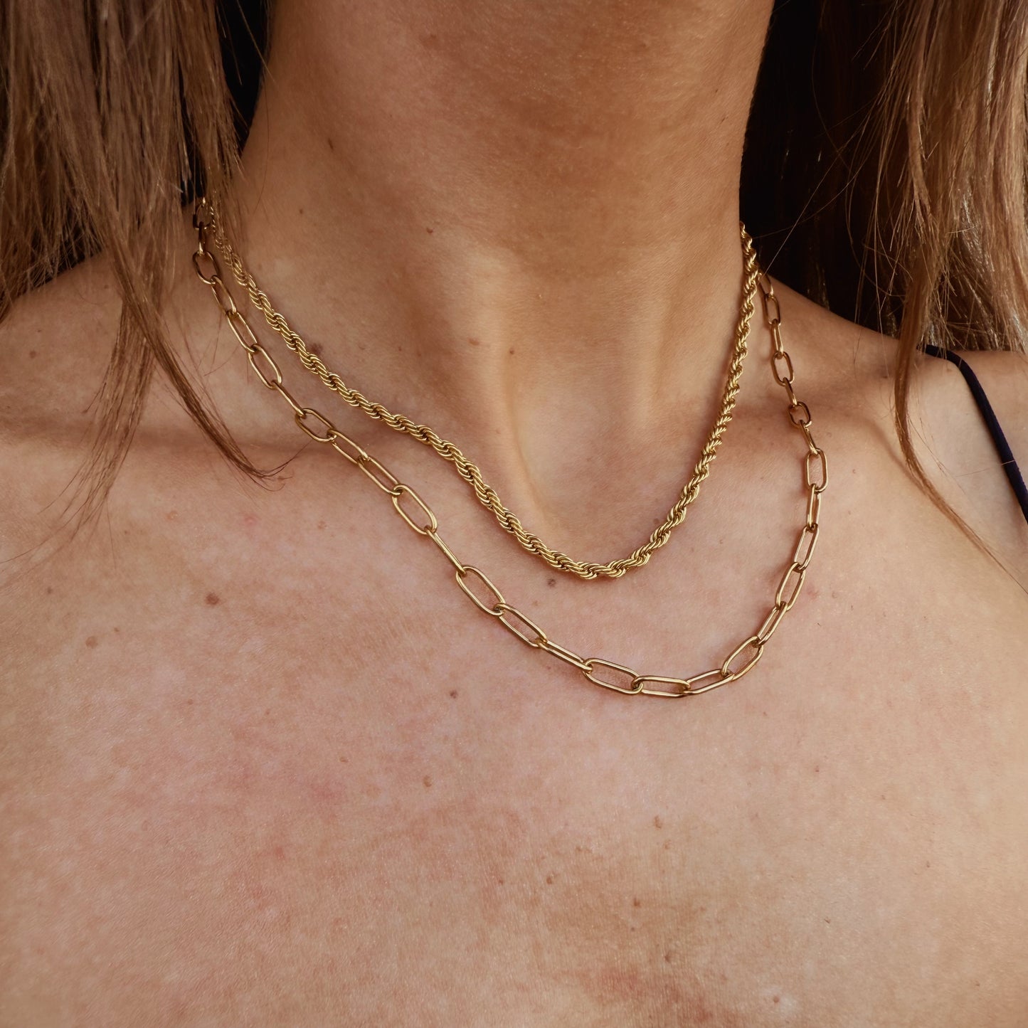 Dainty Paper Clip Necklace