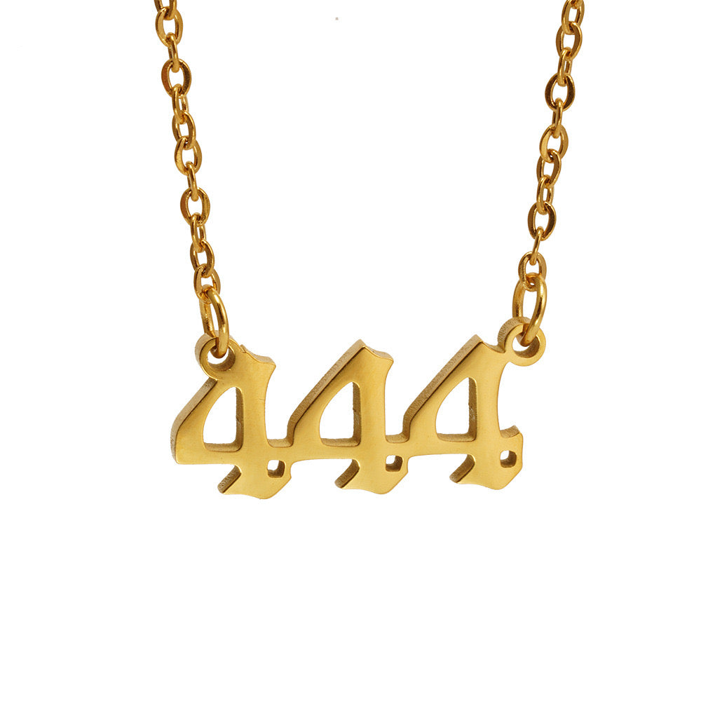 Angel Number Necklace – 18k Gold Plated, Waterproof, Tarnish-Free, Hypoallergenic Jewelry