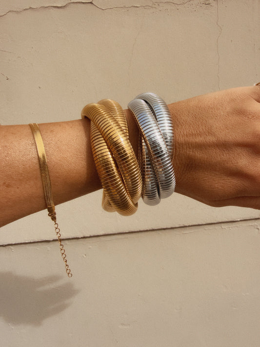 Golden Coil Bangle