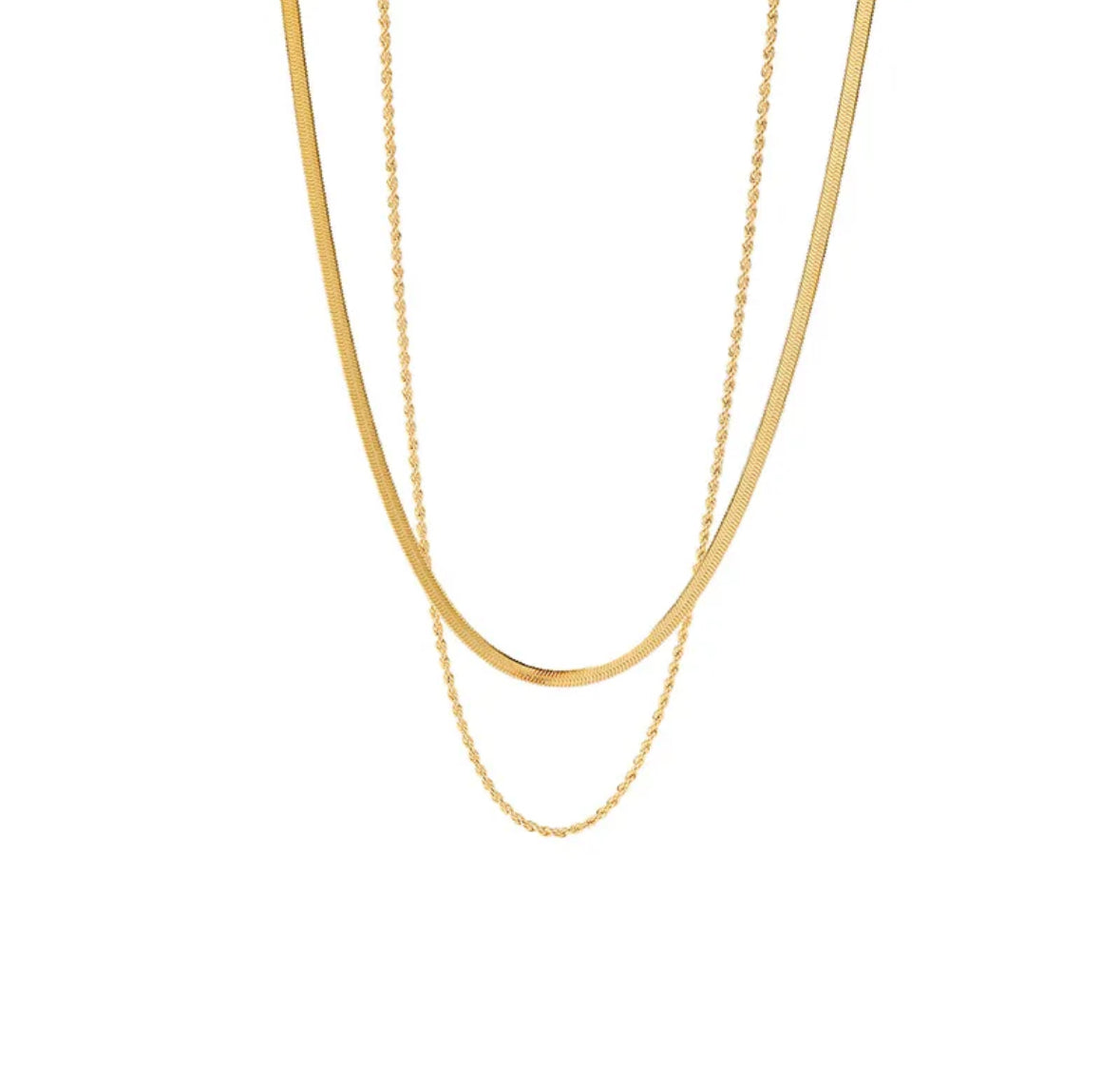Pre-Stacked Henry Rope + Snake Chain Necklace