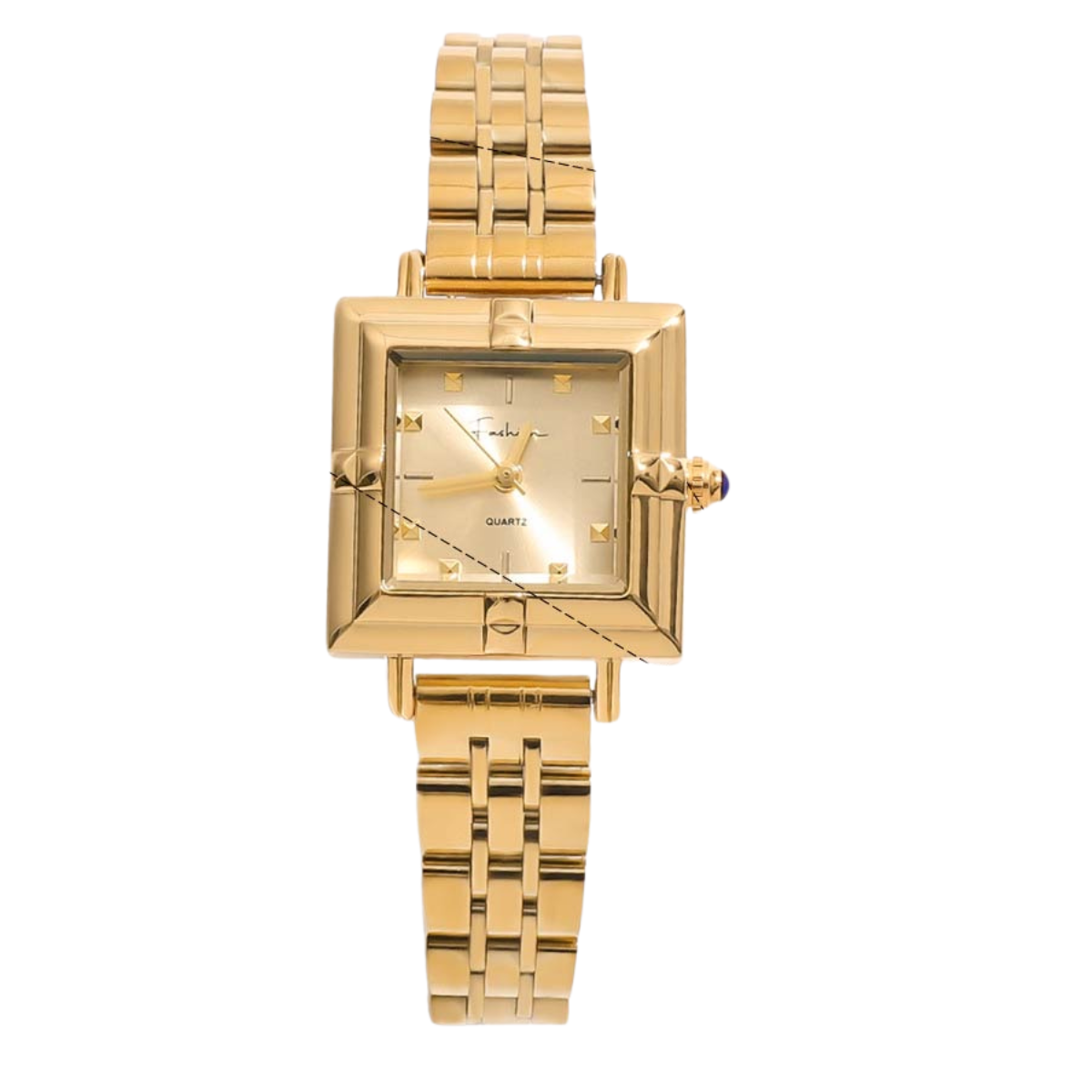 Gold Luxe Square Watch – Waterproof & Hypoallergenic