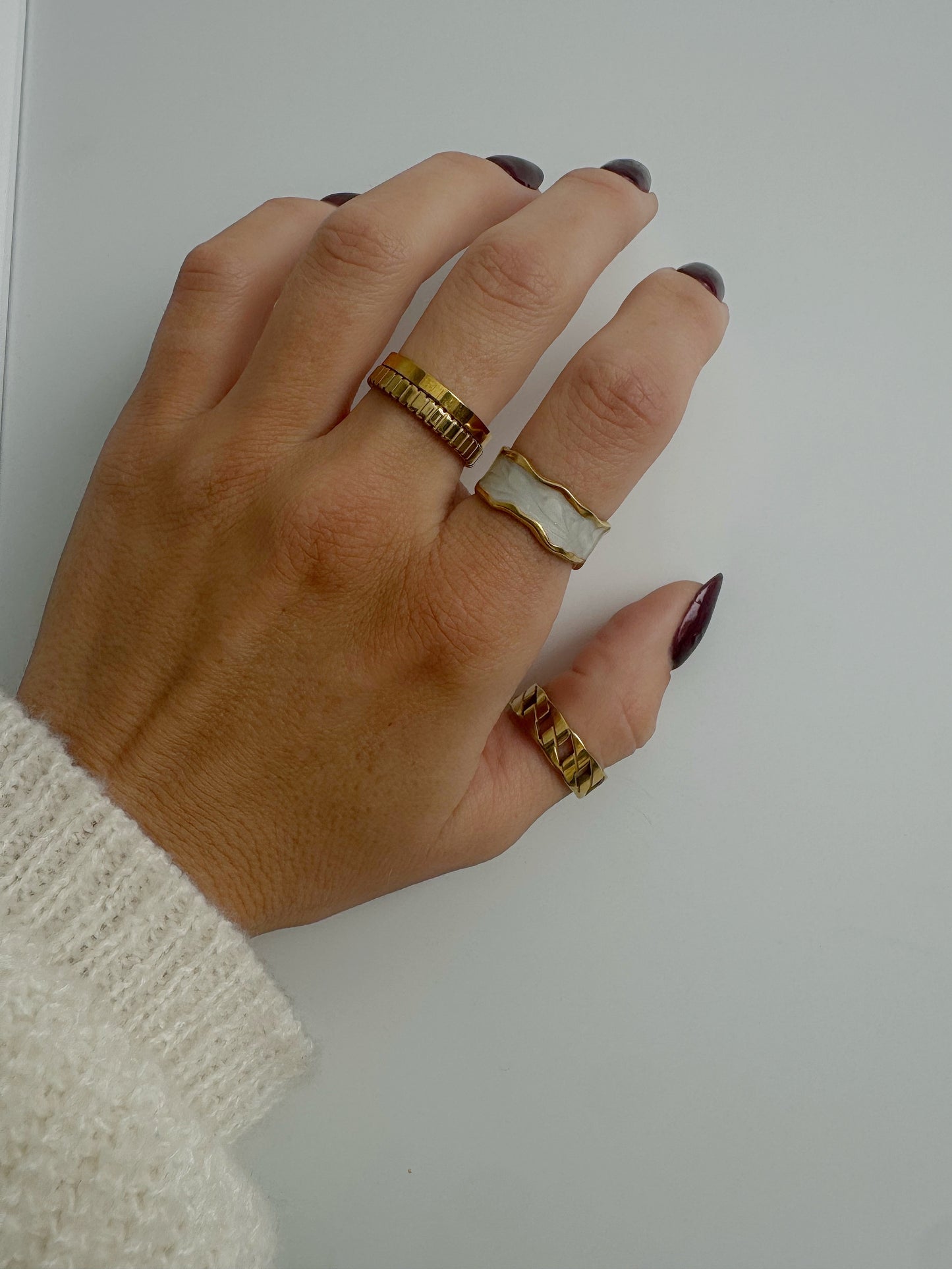 Autumn Pearl Open Ring