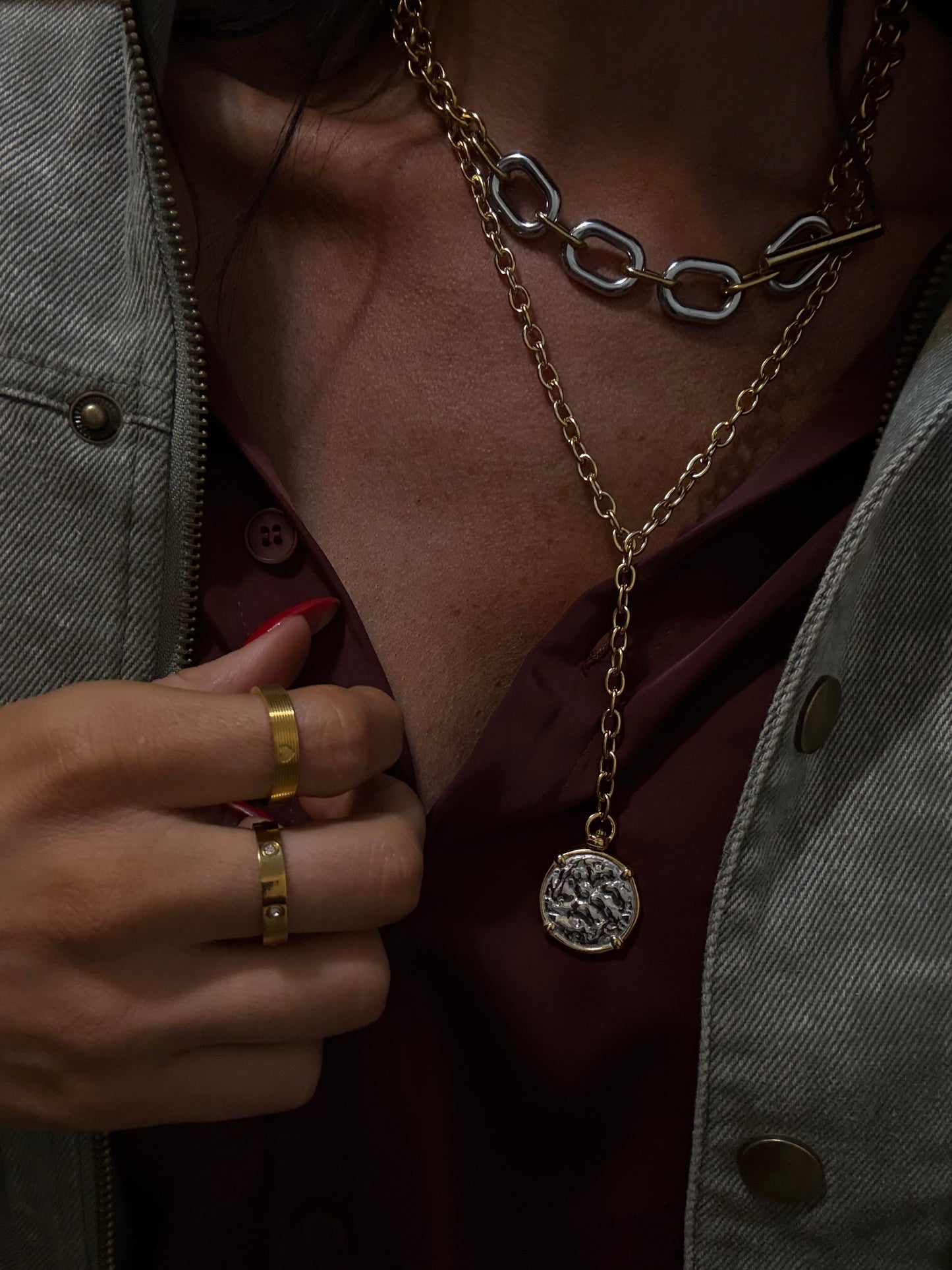 Goldie Chain Drop Necklace
