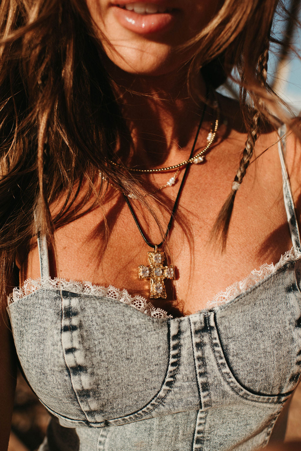 Elizabeth Cross Necklace