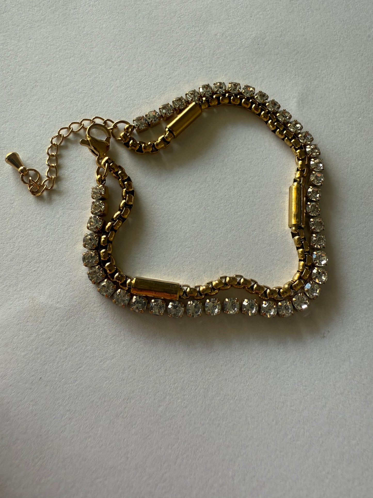 2-in-1 Dakota Diamond Bracelet – 18k Gold Plated