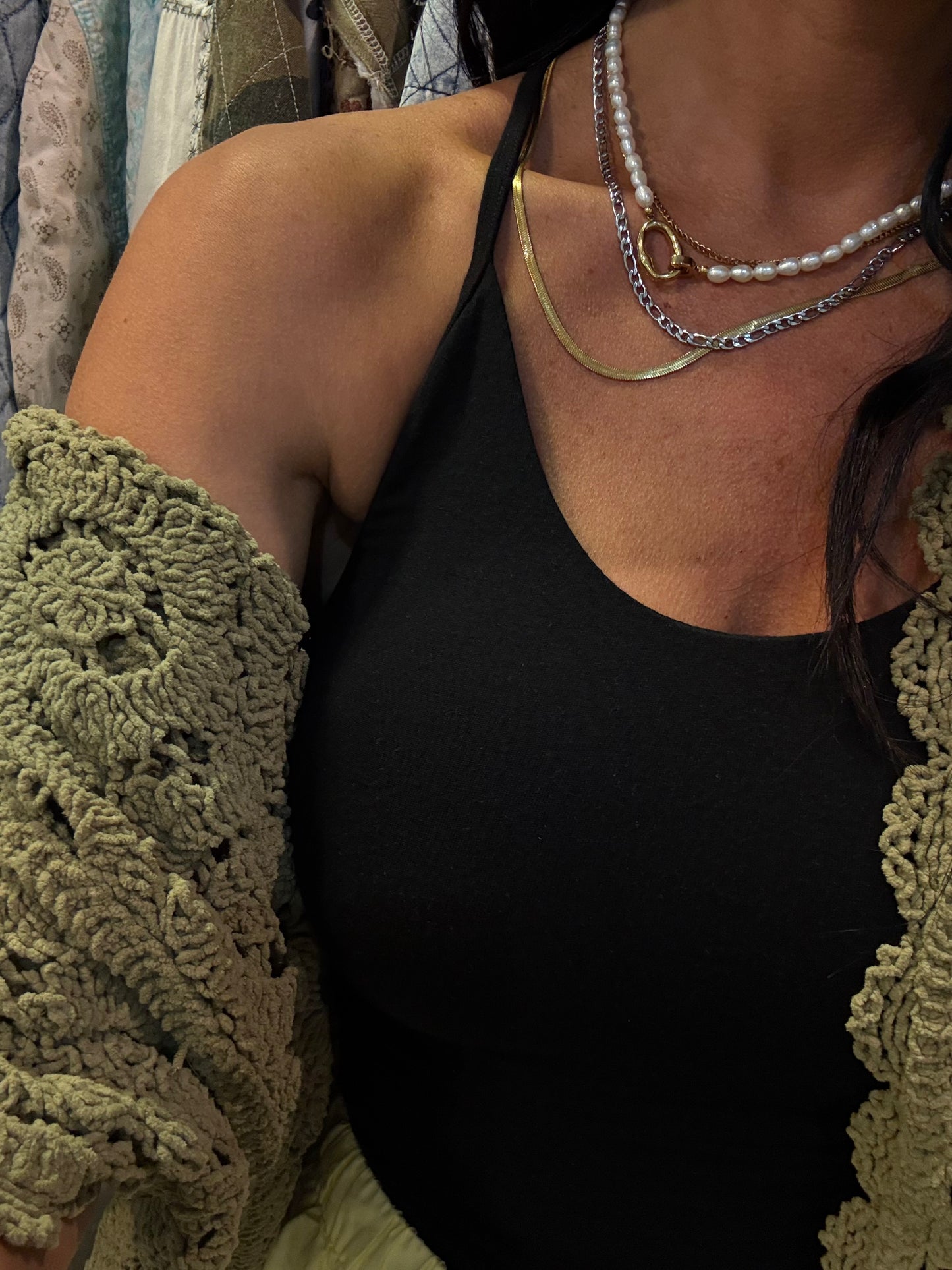 Mixed Aura Necklace Stack