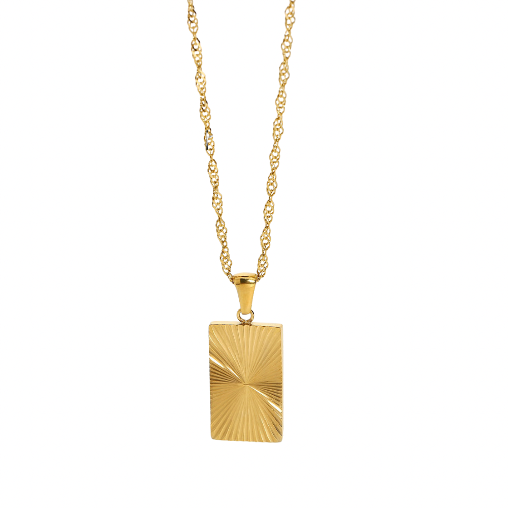 Golden Ray Pendant Necklace