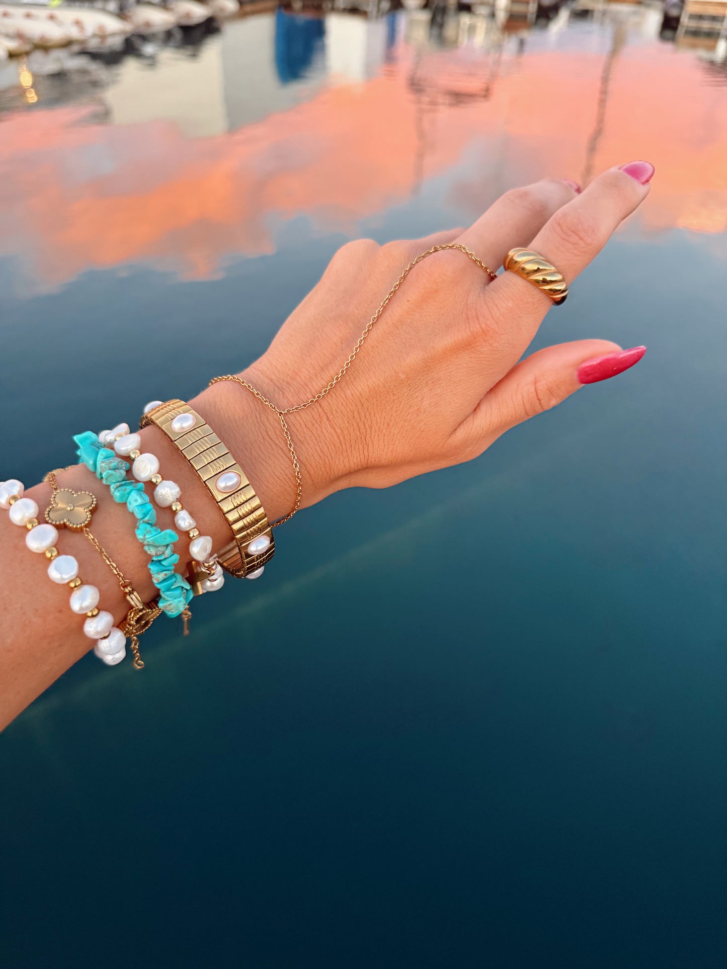 Turquoise Salt & Stone Bracelet