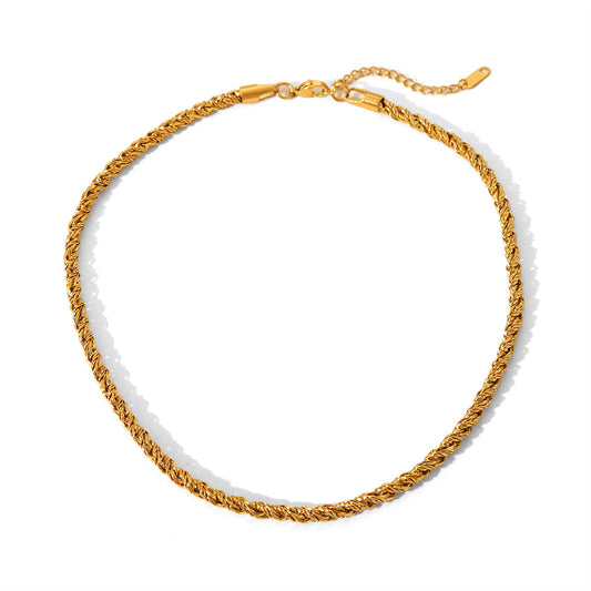 Gold Twisted Stacking Necklace