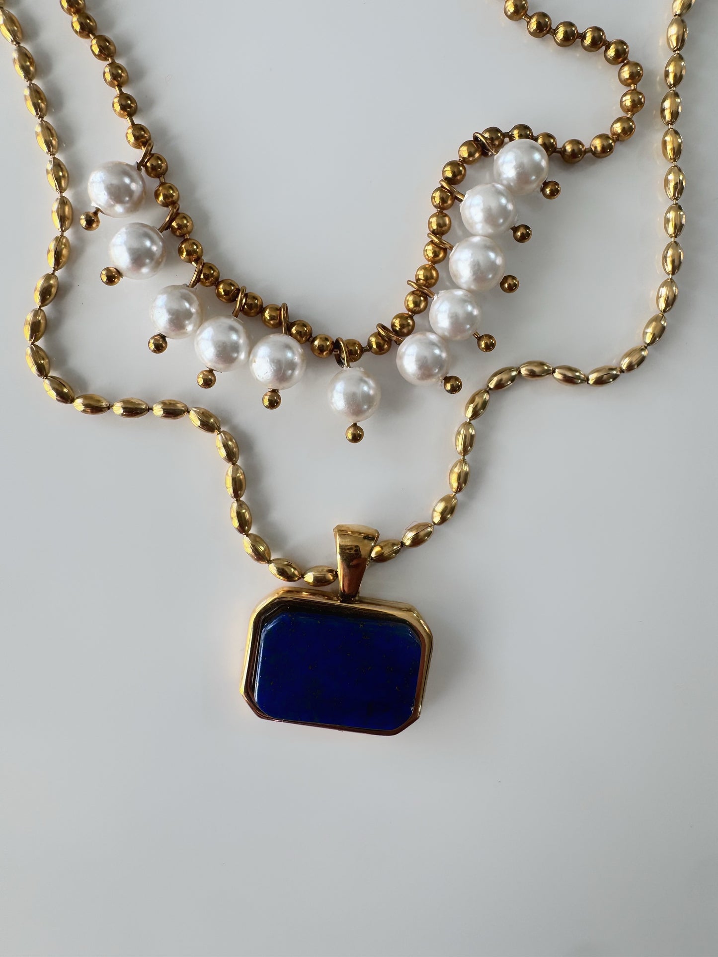Santorini Blue Pendant Necklace