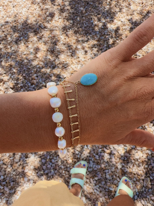Pre-Stacked SeaBreeze Pendant Bracelet