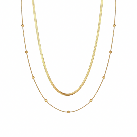 Agnes Gold Pre-Stacked Necklace