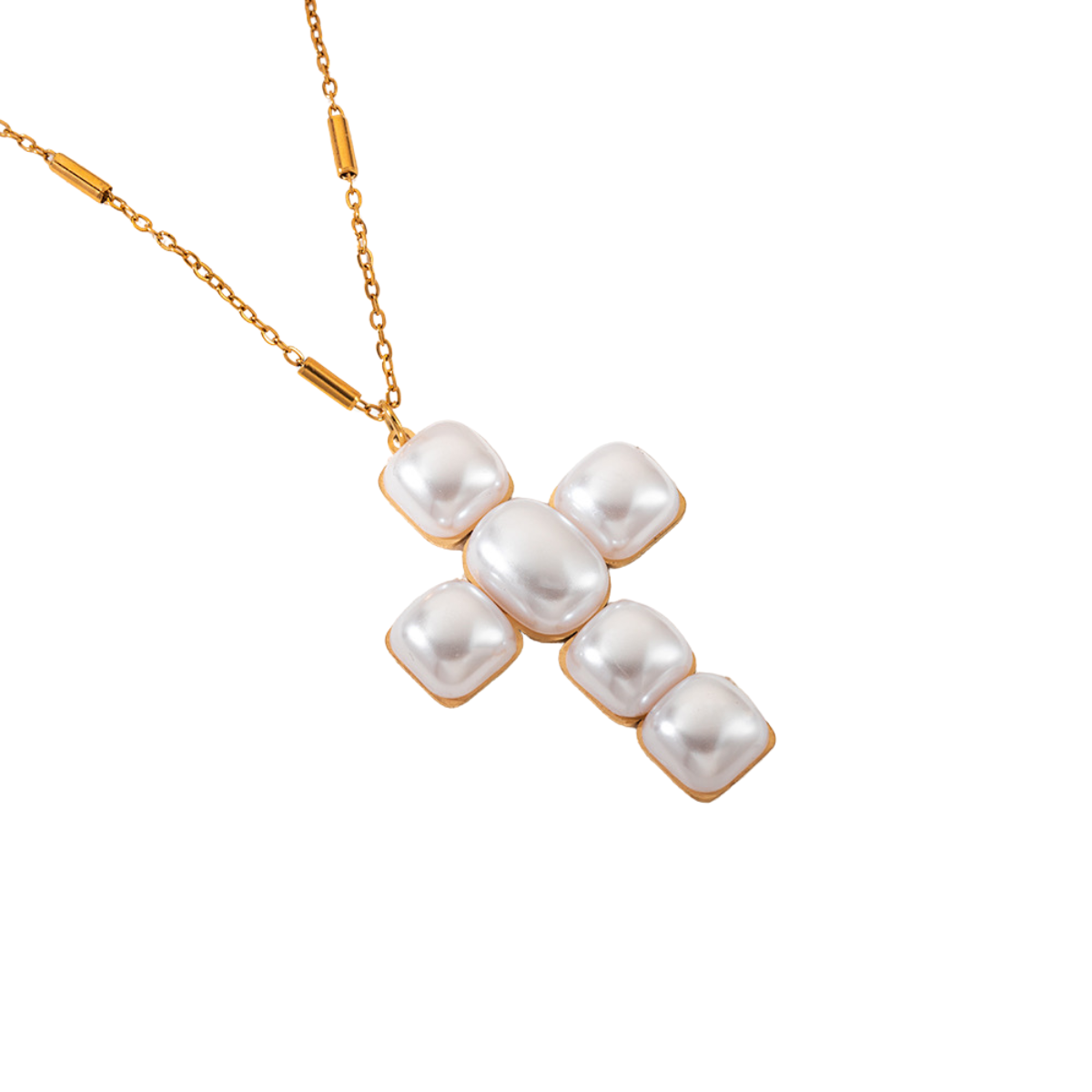 Pearl Cross Revival Necklace