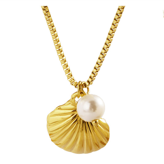Seashells + Pearls Necklace