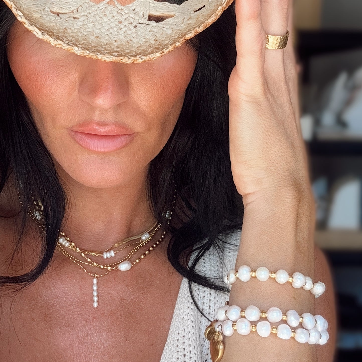 Leah Dainty Pearl Necklace