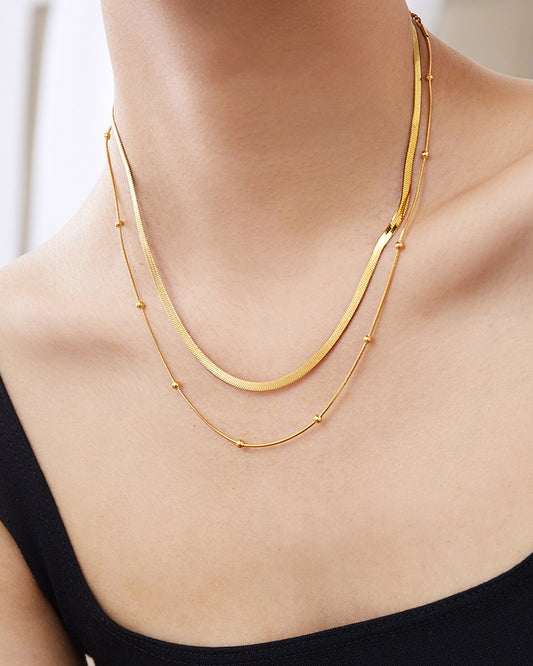 Agnes Gold Pre-Stacked Necklace