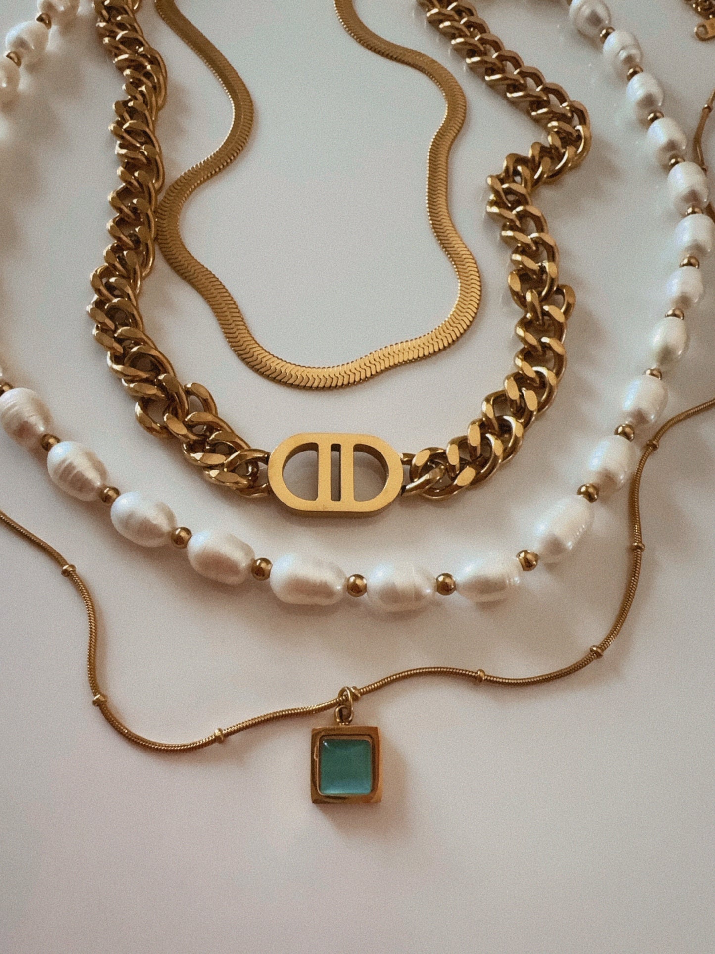Golden Coastline Pearl Necklace