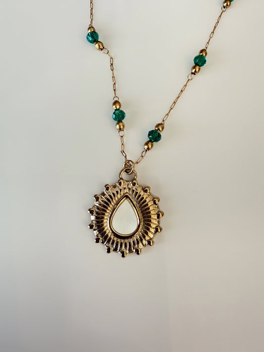 Emerald Sunstone Necklace