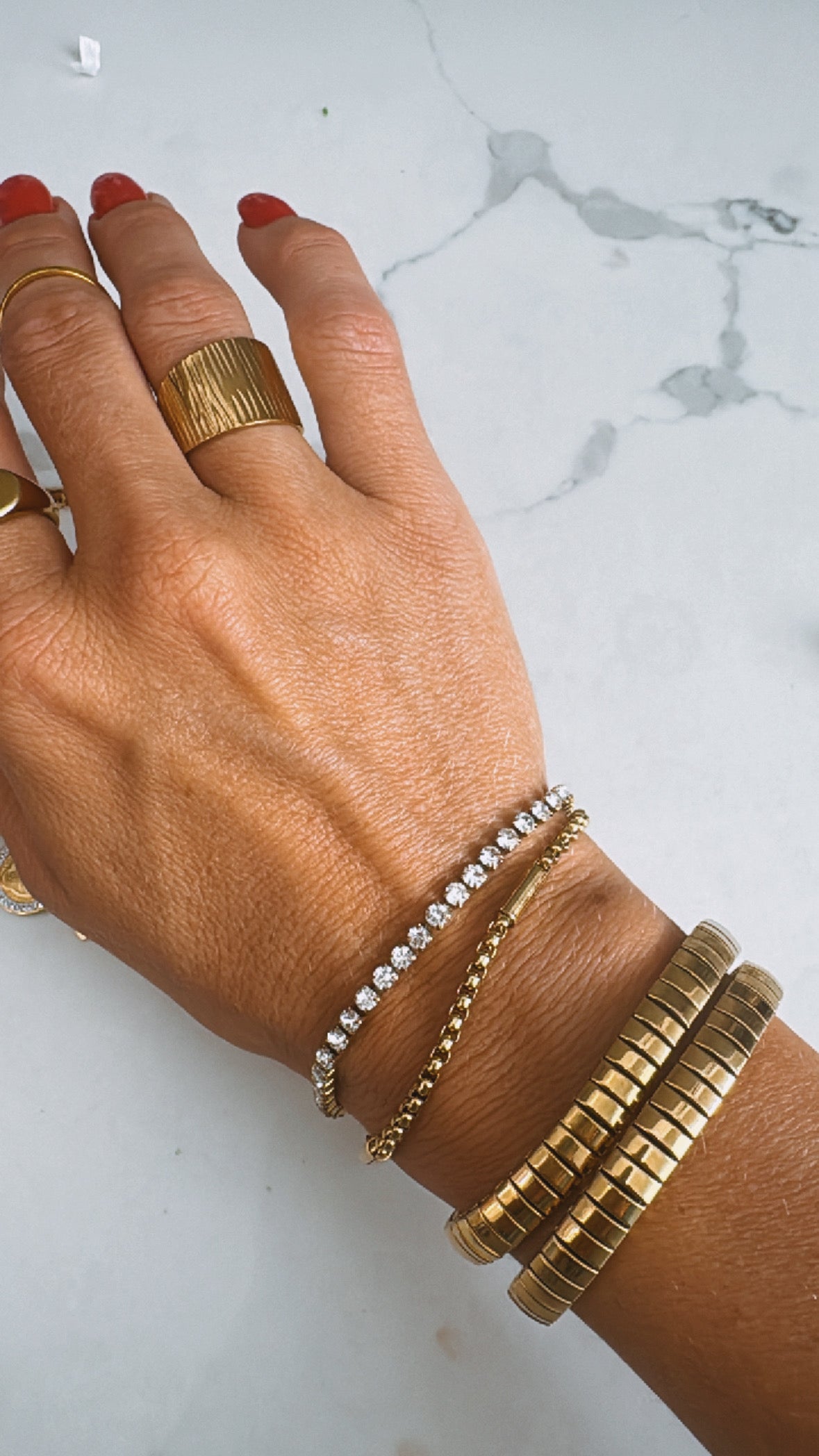2-in-1 Dakota Diamond Bracelet – 18k Gold Plated
