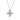 Silver Hammered Cross Necklace