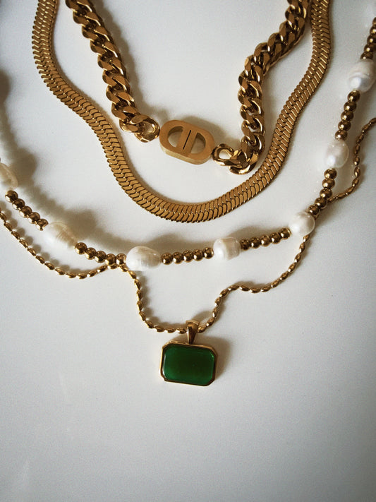 Emerald Green Favorite Necklace Set