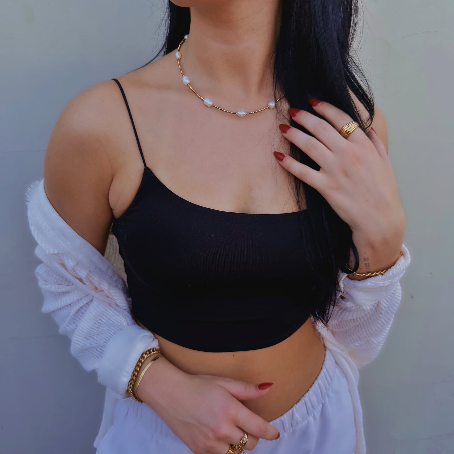 Sunkissed Drifter Pearl Necklace