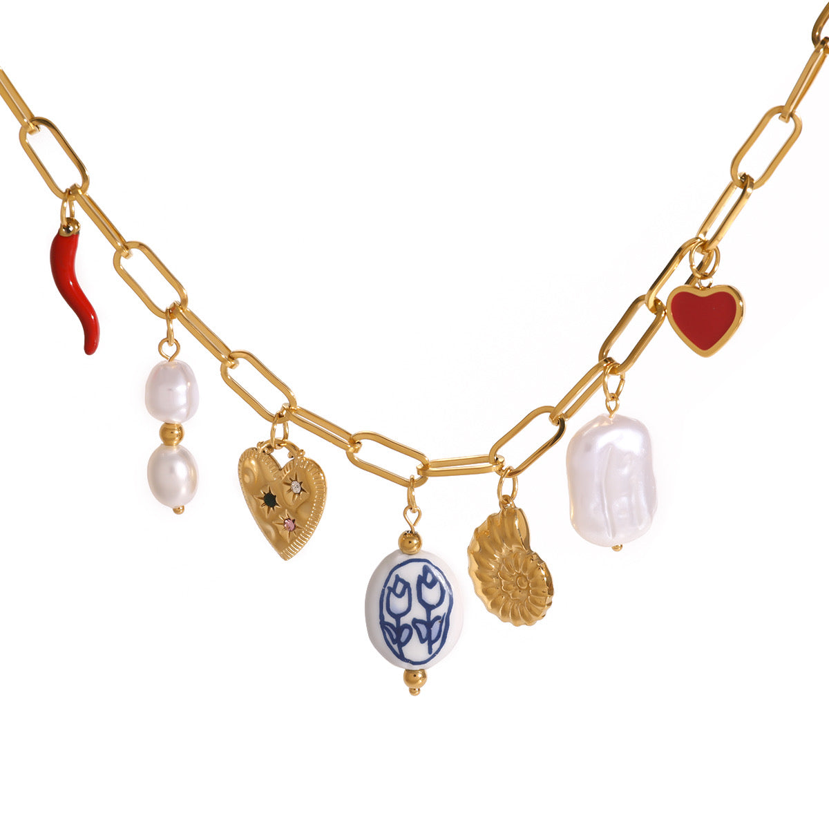 Santorini Story Charm Necklace