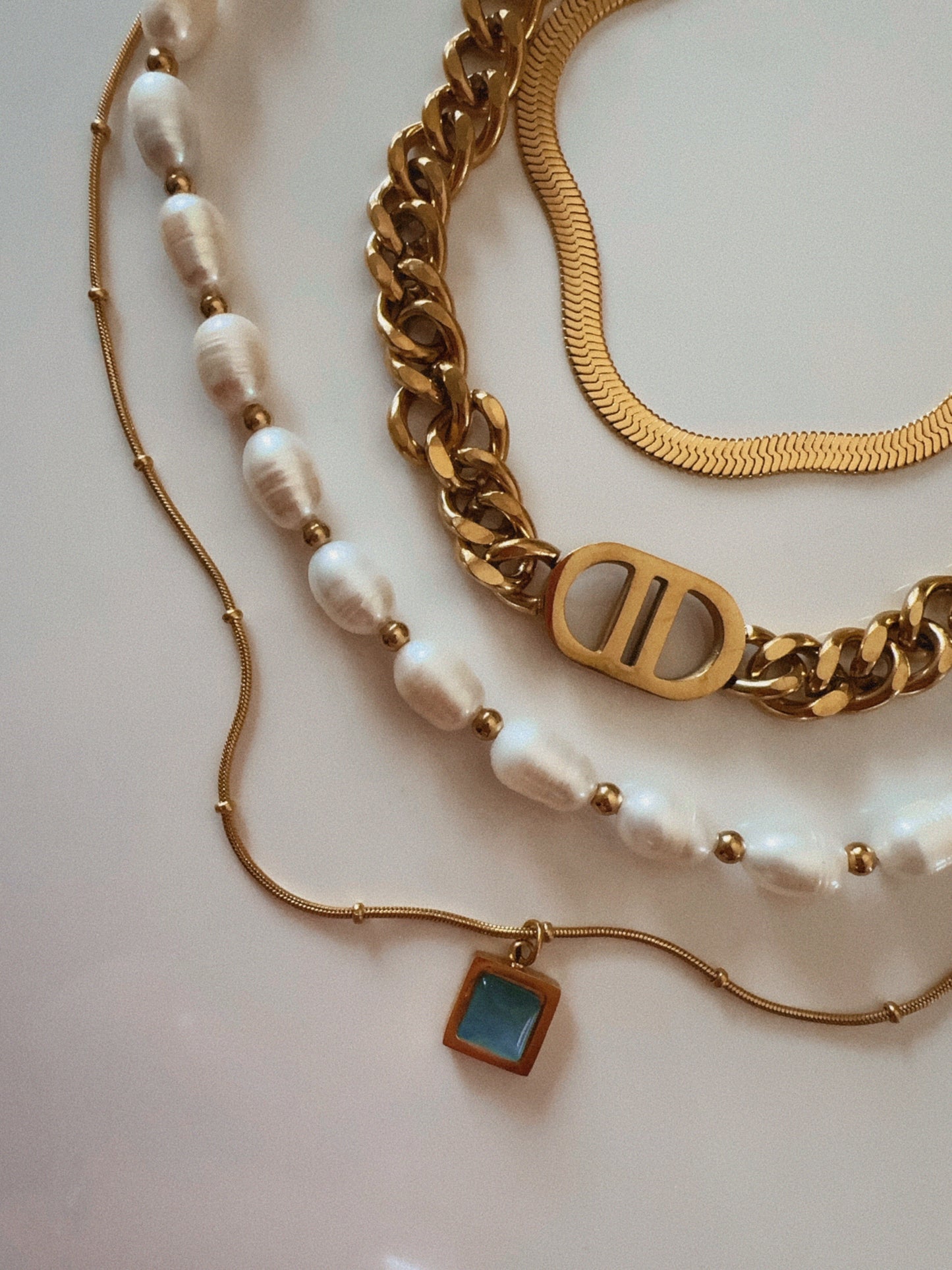 Golden Coastline Pearl Necklace