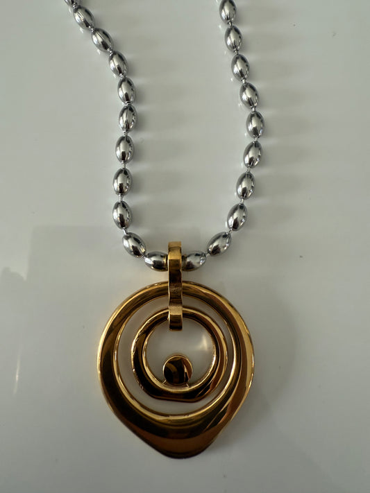 Spiraling Gold Necklace