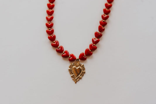 Scarlett Heart Statement Necklace