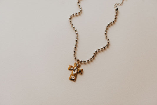 Sutton Statement Cross Necklace