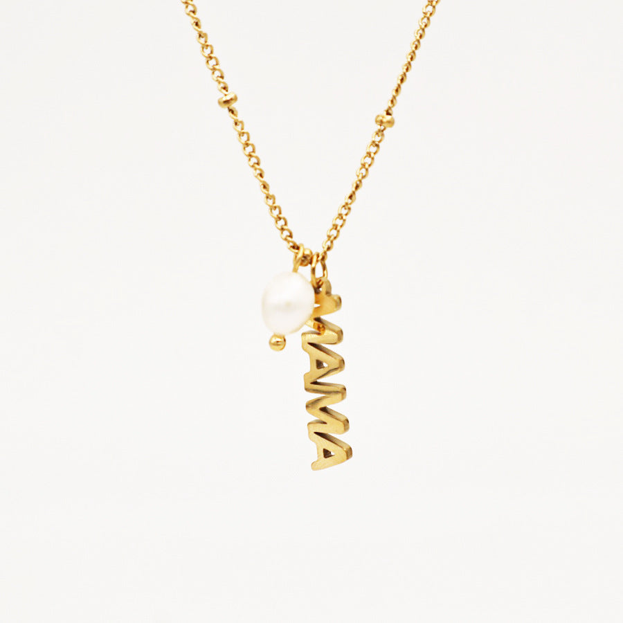 Golden Mama Pearl Necklace