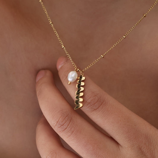 Golden Mama Pearl Necklace
