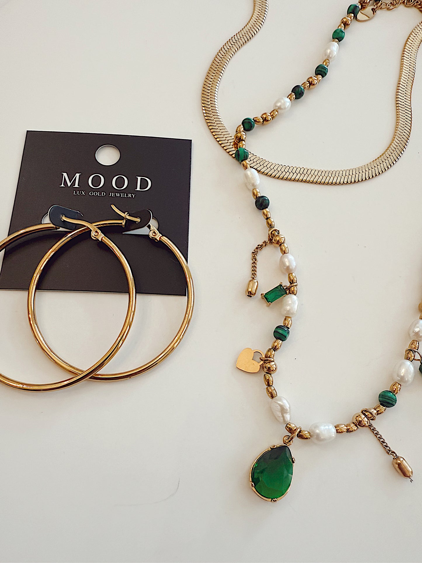 Emerald Charm Necklace