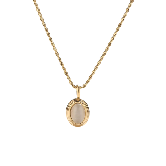 18K Gold—Black Pearl Amulet