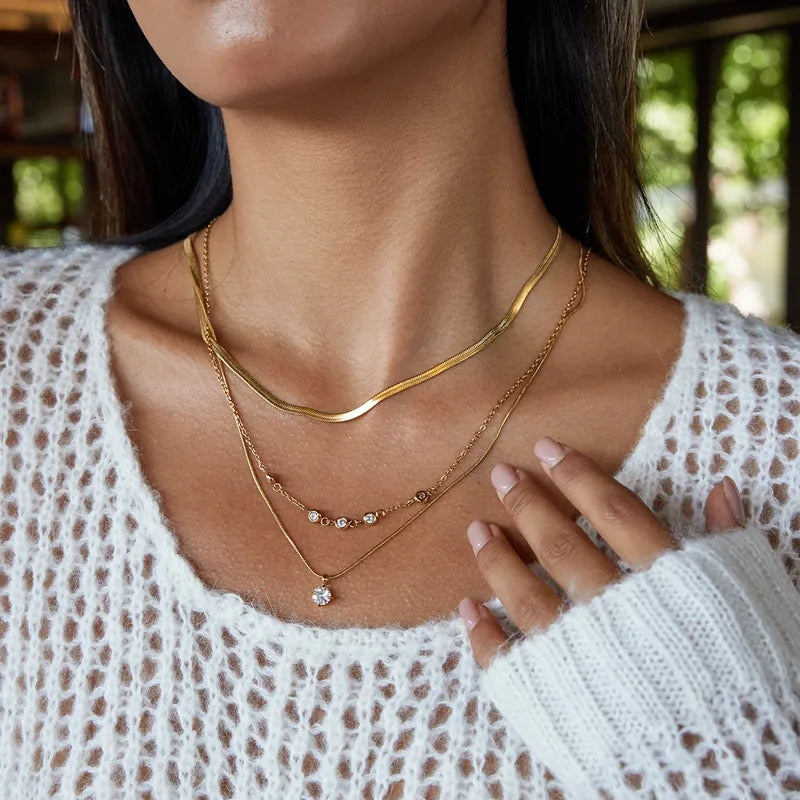 Hallie Triple Layer Necklace