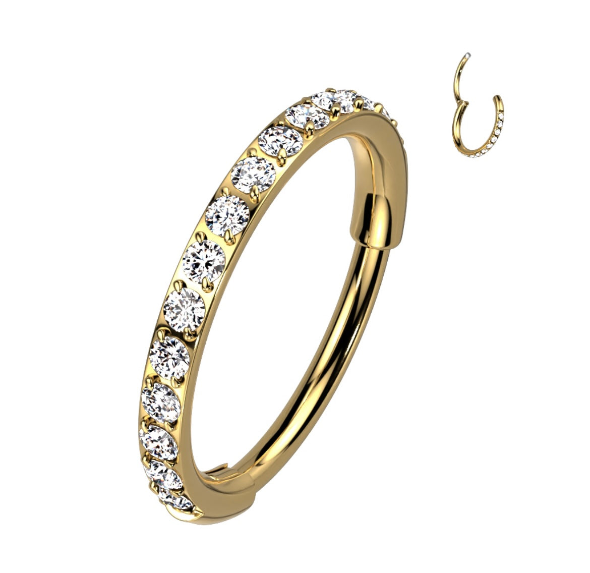Dainty Diamond Hoops
