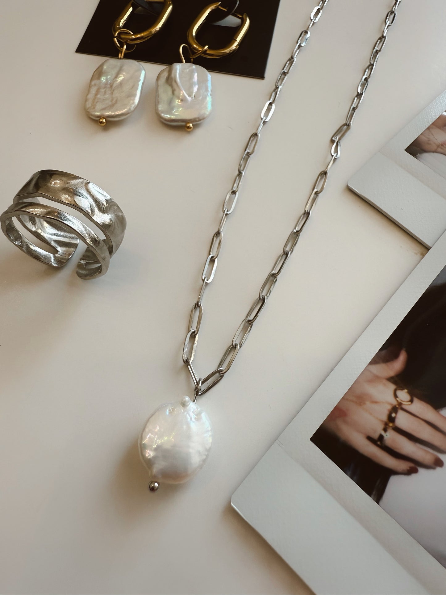 Lena Silver Pearl Drop