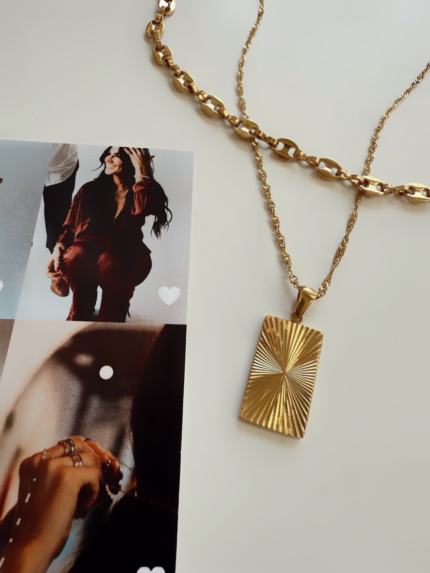 Golden Ray Pendant Necklace