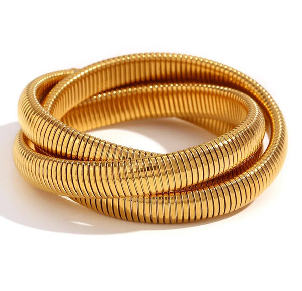 Golden Coil Bangle