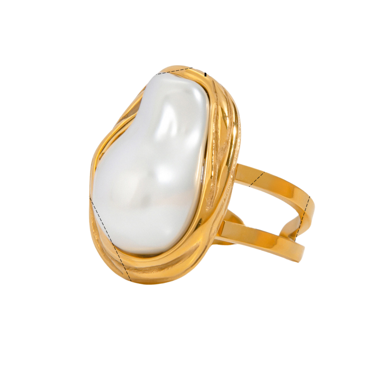 18k Sunkissed Pearl Statement Ring