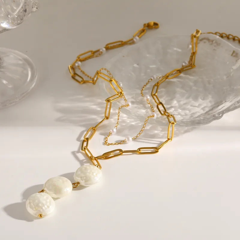 Pearl Drop Pre-Stack Necklace