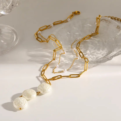 Pearl Drop Pre-Stack Necklace