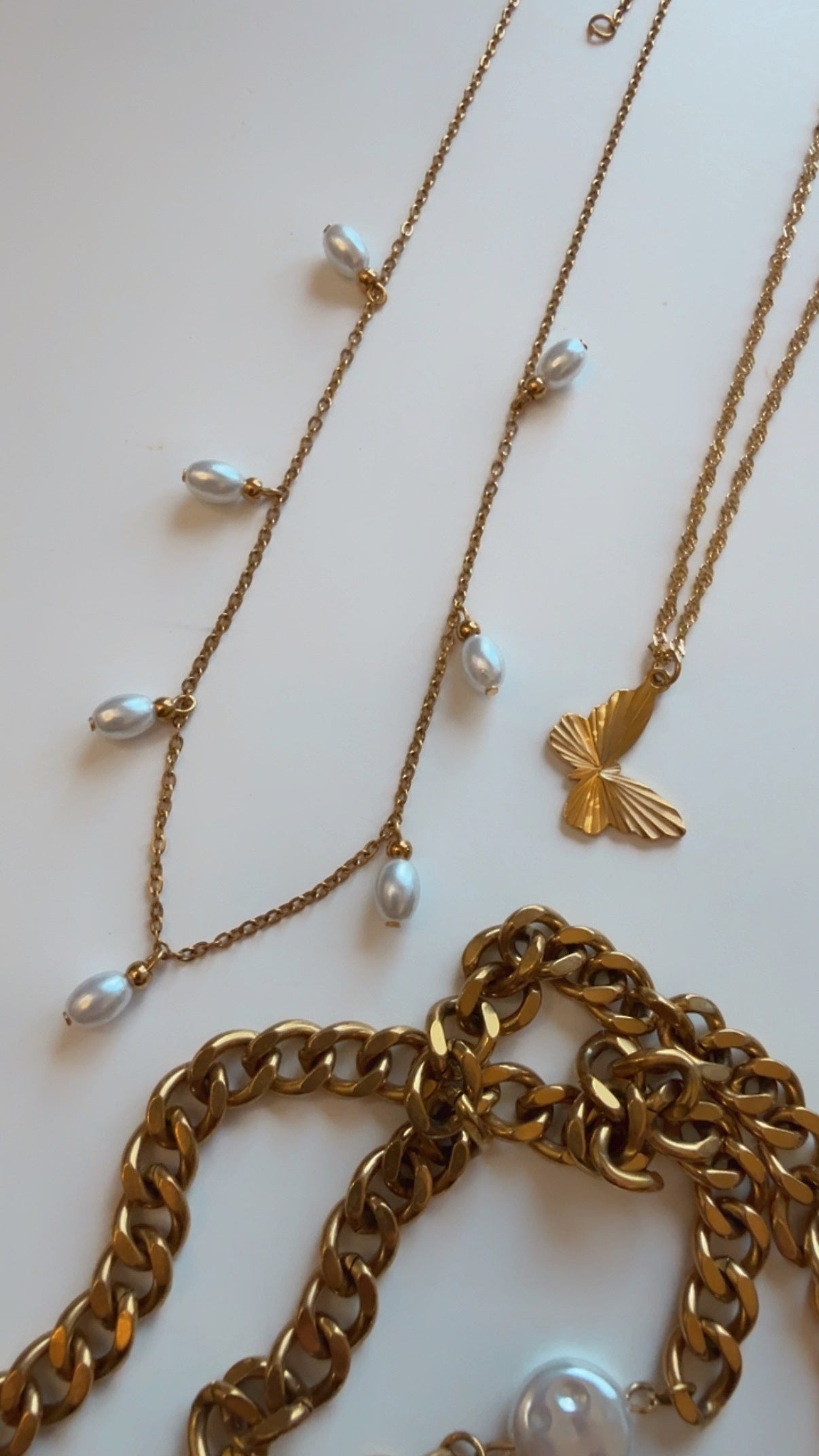 Elodie Dainty Pearls Necklace